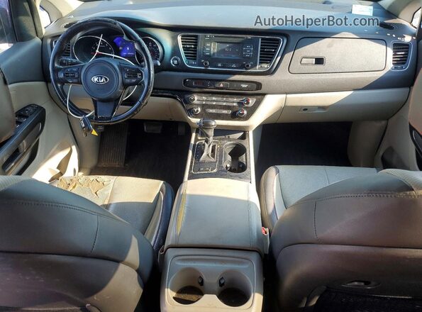 KNDMB5C18G6216392 2016 KIA SEDONA Бордовый Вид панели приборов