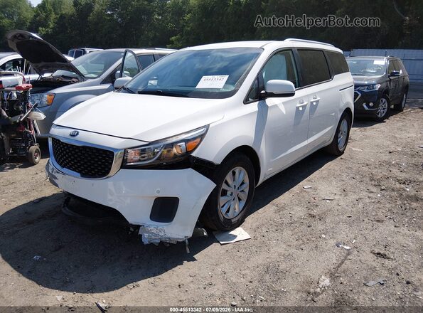 KNDMB5C18H6313447 2017 KIA SEDONA White Vista tres cuartos delantera izquierda