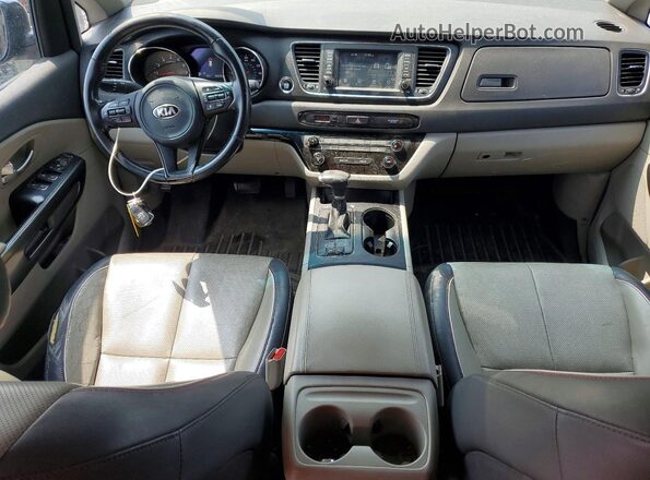 KNDMB5C18J6379129 2018 KIA SEDONA Black წინა პანელის ხედი