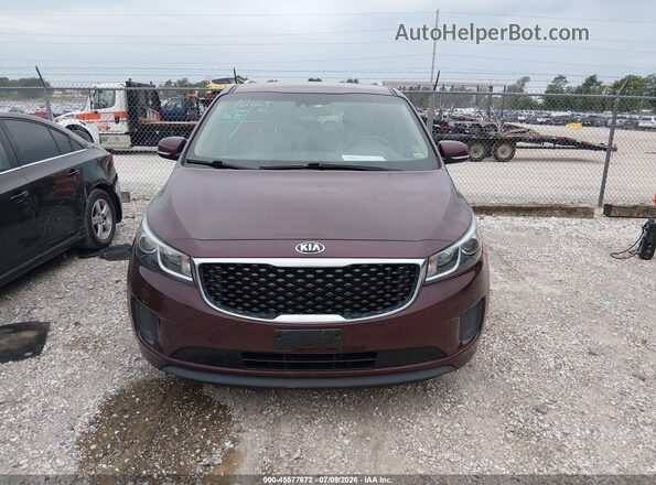 KNDMB5C19J6379978 2018 KIA SEDONA Maroon Instrument cluster view