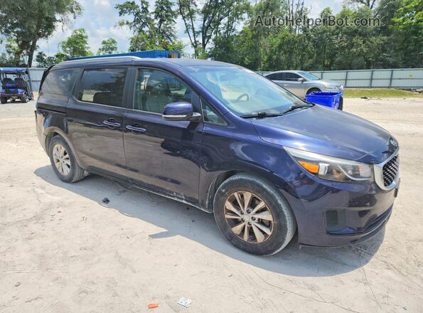KNDMB5C19J6385988 2018 KIA SEDONA Blue Передня права чверть