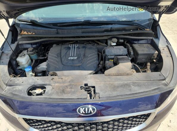 KNDMB5C19J6385988 2018 KIA SEDONA Blue Вид підкапотного простору