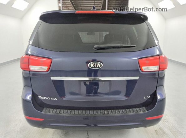 KNDMB5C19J6400635 2018 KIA SEDONA Blue Rear view