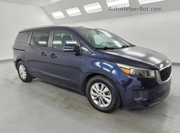 KNDMB5C19J6400635 2018 KIA SEDONA Blue Front right