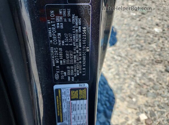 KNDMB5C19L6623566 2020 KIA SEDONA Черный Вид наклейки с VIN-кодом