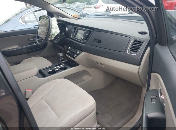 KNDMB5C19M6662031 2021 KIA SEDONA Gray Widok wnętrza z przodu