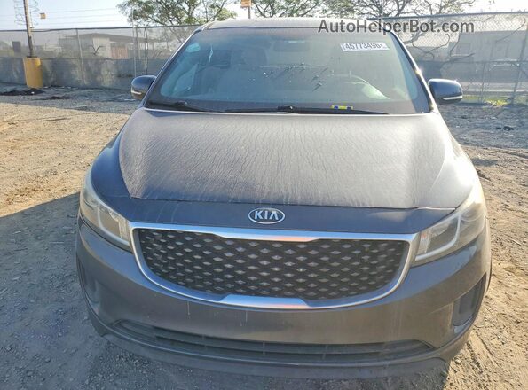 KNDMB5C1XG6090519 2016 KIA SEDONA Gray Widok z przodu