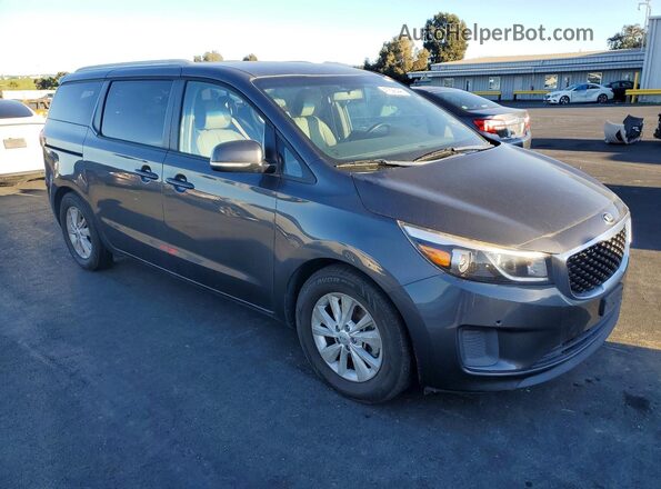 KNDMB5C1XH6244163 2017 KIA SEDONA Серый Передняя правая четверть