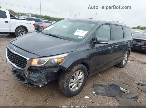 KNDMB5C1XH6327527 2017 KIA SEDONA Gray Առջևի ձախ երեք քառորդ տեսարան