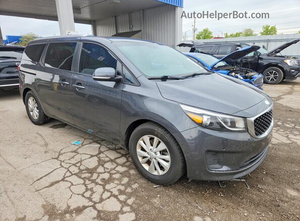 KNDMB5C1XJ6396823 2018 KIA SEDONA Gray Delantero derecho