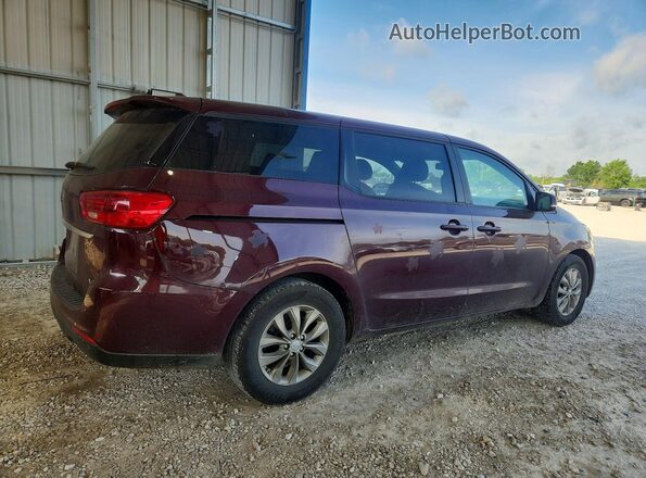 KNDMB5C1XL6609594 2020 KIA SEDONA Темно-бордовый Задняя правая четверть