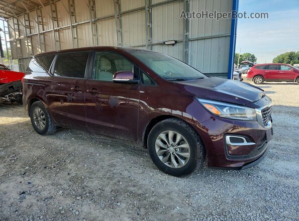 KNDMB5C1XL6609594 2020 KIA SEDONA Темно-бордовый Передняя правая четверть