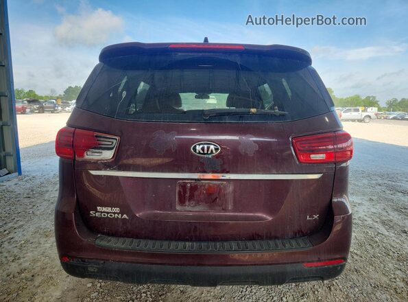 KNDMB5C1XL6609594 2020 KIA SEDONA Темно-бордовый Вид сзади
