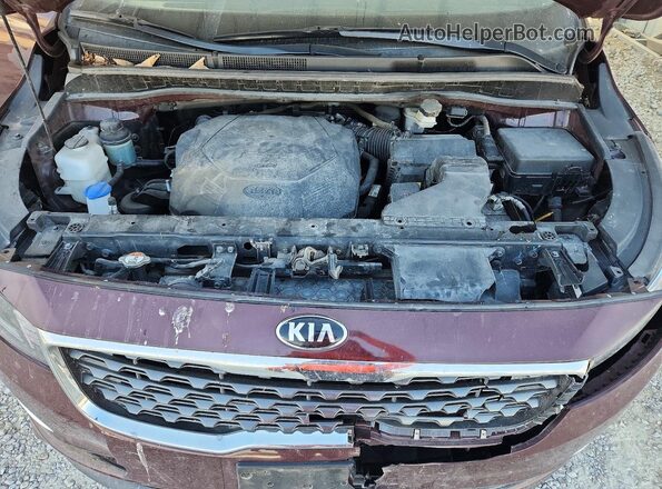 KNDMB5C1XL6609594 2020 KIA SEDONA Темно-бордовый Вид подкапотного пространства