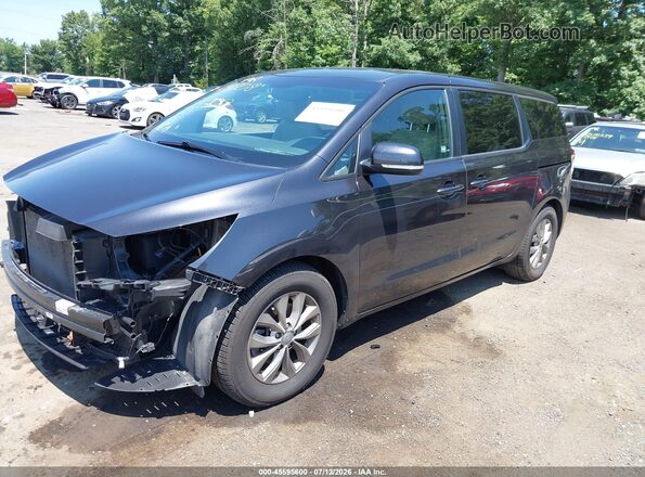 KNDMB5C1XM6665228 2021 KIA SEDONA Gray Առջևի ձախ երեք քառորդ տեսարան