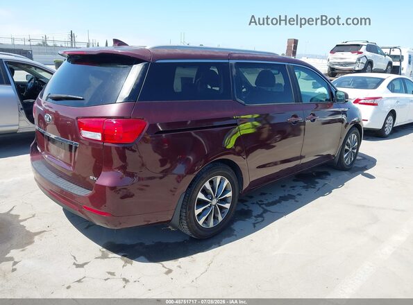 KNDMC5C12G6143548 2016 KIA SEDONA Бордовый Задняя правая четверть