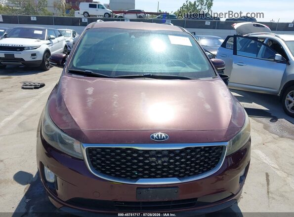 KNDMC5C12G6143548 2016 KIA SEDONA Бордовый Вид спереди