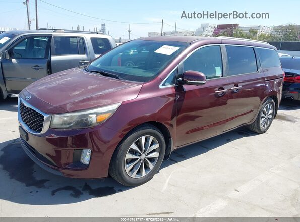 KNDMC5C12G6143548 2016 KIA SEDONA Бордовый Передняя левая четверть