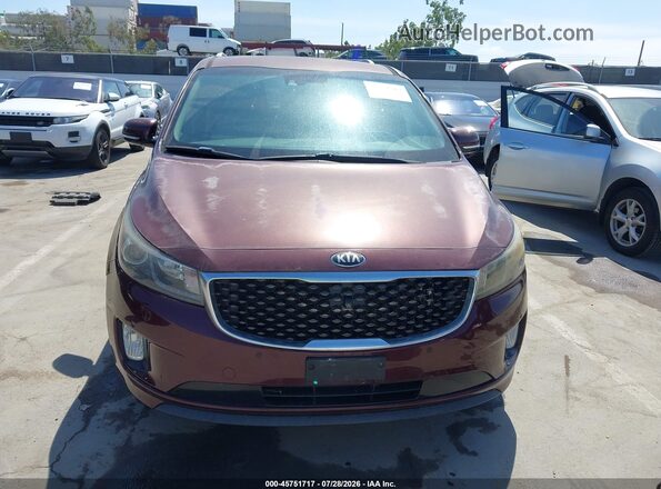 KNDMC5C12G6143548 2016 KIA SEDONA Бордовый Вид щитка приборов