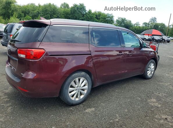 KNDMC5C12H6259995 2017 KIA SEDONA Red უკანა მარჯვენა