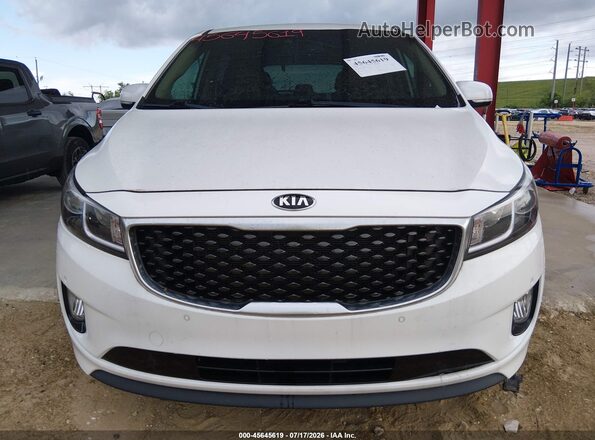 KNDMC5C12H6273234 2017 KIA SEDONA White Instrument cluster view