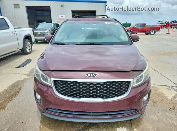 KNDMC5C13G6143879 2016 KIA SEDONA Burgundy Widok z przodu