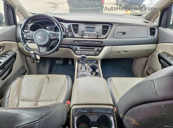 KNDMC5C13G6143879 2016 KIA SEDONA Burgundy Widok deski rozdzielczej