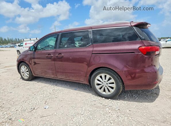KNDMC5C15G6143852 2016 KIA SEDONA Burgundy Задня ліва чверть