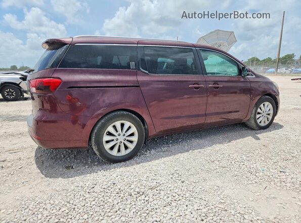 KNDMC5C15G6143852 2016 KIA SEDONA Burgundy Задня права чверть