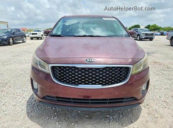 KNDMC5C15G6143852 2016 KIA SEDONA Burgundy Вид спереду