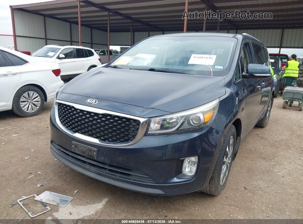 KNDMC5C15G6169724 2016 KIA SEDONA Dark Blue Передня ліва чверть