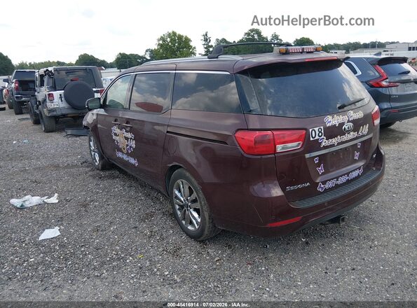 KNDMC5C16G6143908 2016 KIA SEDONA Maroon Tył lewy