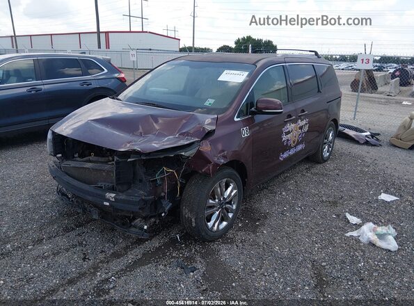 KNDMC5C16G6143908 2016 KIA SEDONA Maroon Przód lewy