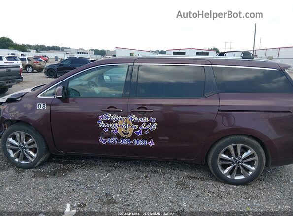 KNDMC5C16G6143908 2016 KIA SEDONA Maroon Widok wnętrza 360 stopni