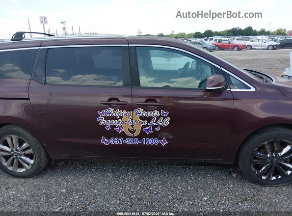 KNDMC5C16G6143908 2016 KIA SEDONA Maroon Widok wnętrza z tyłu