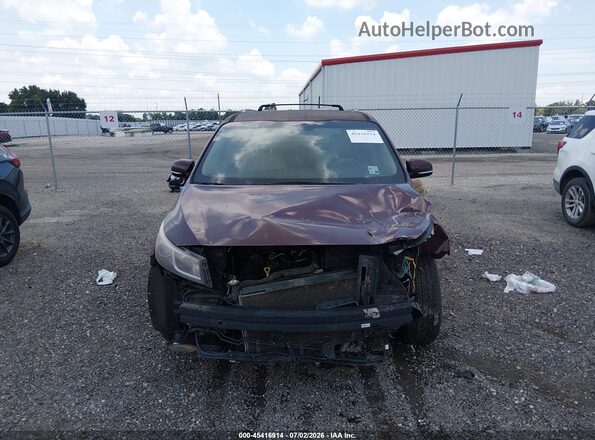 KNDMC5C16G6143908 2016 KIA SEDONA Maroon Widok zestawu wskaźników