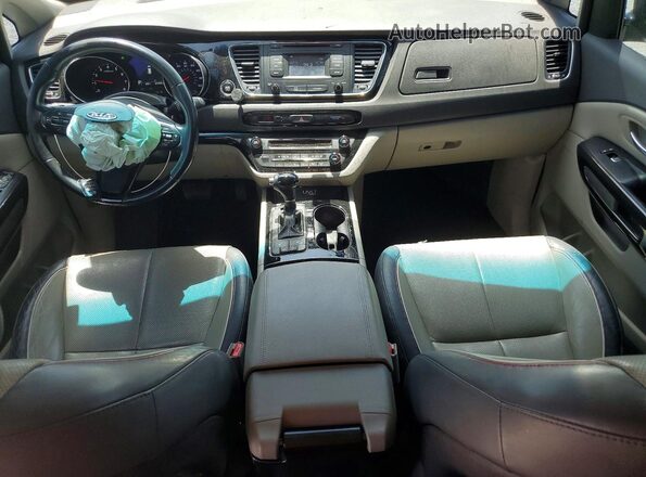 KNDMC5C18G6181494 2016 KIA SEDONA Gray Առջևի վահանակի տեսք