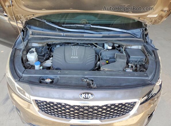 KNDMC5C19G6185358 2016 KIA SEDONA Gray Widok komory silnika