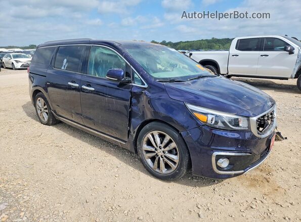KNDME5C11J6351499 2018 KIA SEDONA Blue Przód prawy