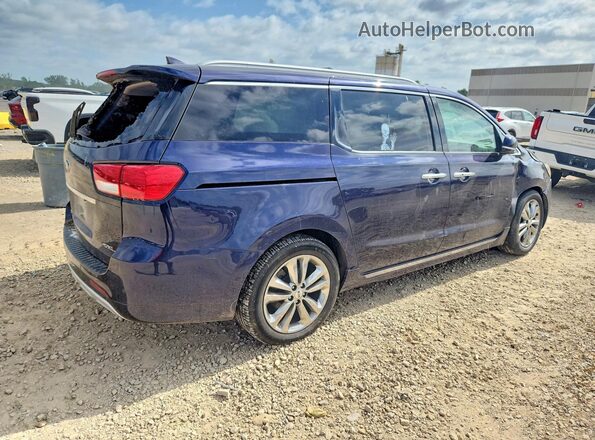 KNDME5C11J6351499 2018 KIA SEDONA Blue Tył prawy
