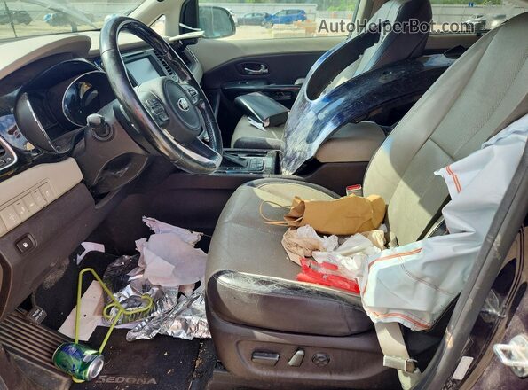 KNDME5C11J6351499 2018 KIA SEDONA Blue Widok wnętrza z przodu