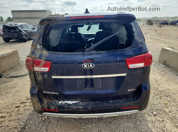 KNDME5C11J6351499 2018 KIA SEDONA Blue Widok z tyłu
