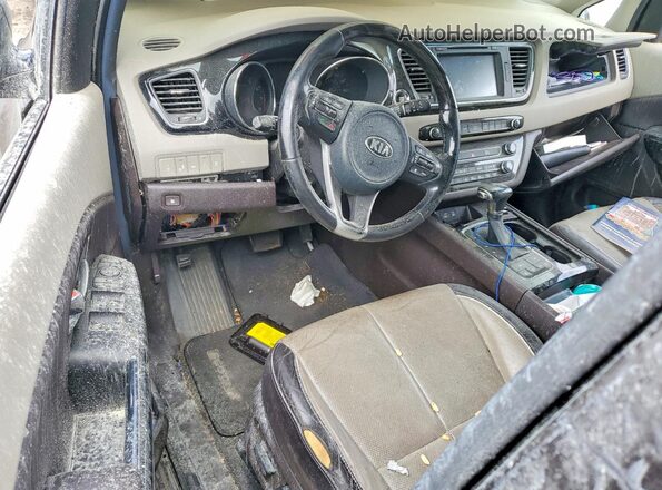 KNDME5C13H6272006 2017 KIA SEDONA Gray Вид панелі приладів