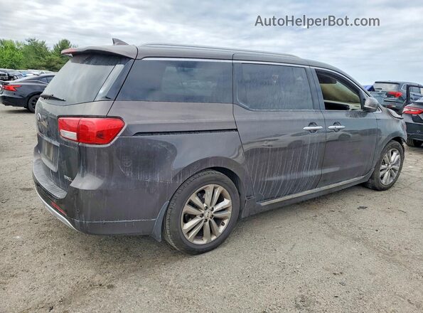 KNDME5C13H6272006 2017 KIA SEDONA Gray Задня права чверть