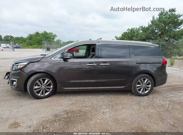 KNDME5C16G6147483 2016 KIA SEDONA Коричневый Панорамный вид салона 360°