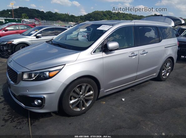 KNDME5C18G6186172 2016 KIA SEDONA Silver Передня ліва чверть