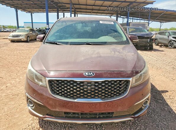 KNDME5C18J6373905 2018 KIA SEDONA Burgundy Front view
