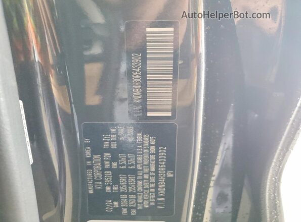 KNDNB4H30R6433902 2024 KIA CARNIVAL Black VIN კოდის სტიკერის ხედი