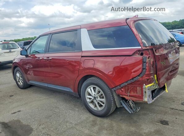 KNDNB4H34N6133483 2022 KIA CARNIVAL Burgundy Trasero izquierdo