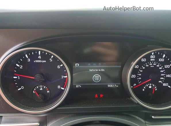 KNDNB4H34N6133483 2022 KIA CARNIVAL Burgundy Vista del cuadro de instrumentos